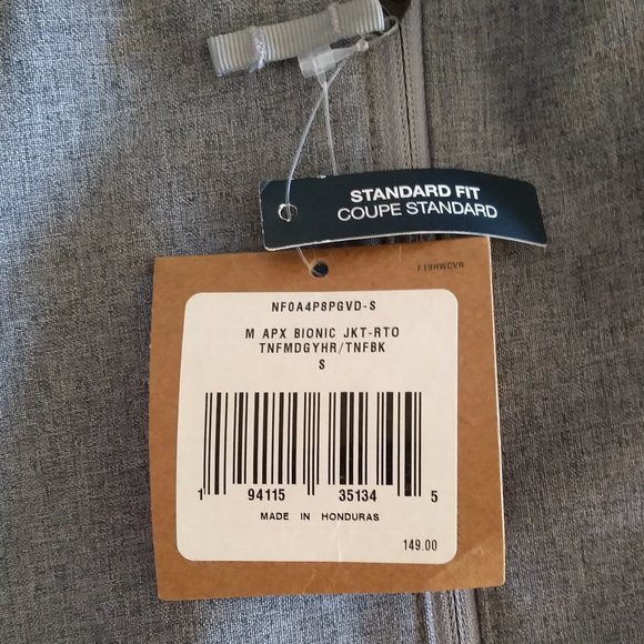 🆕 The North Face Men's Apex Bionic Jacket, Small-TNF Medium Grey Hthr/TNF Black - Picture 3 of 7